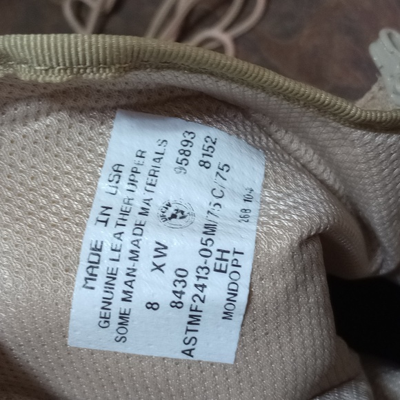 NWOT Military boots UFCW brand . Size 8 XW #8430 NEW - Picture 5 of 6